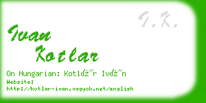 ivan kotlar business card